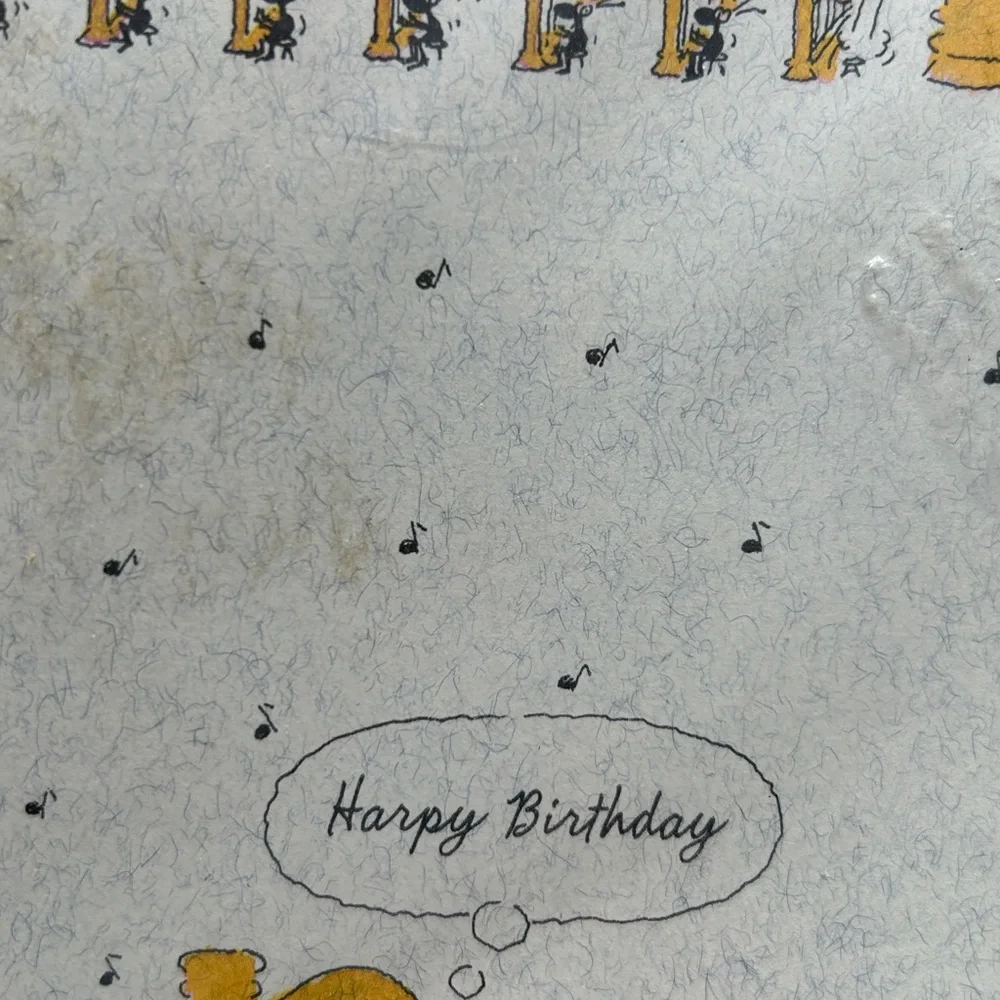 Vintage Birthday Gift Wrap Hallmark Lite Square 2 Sheets 8 1/3 Sq. Feet Total
